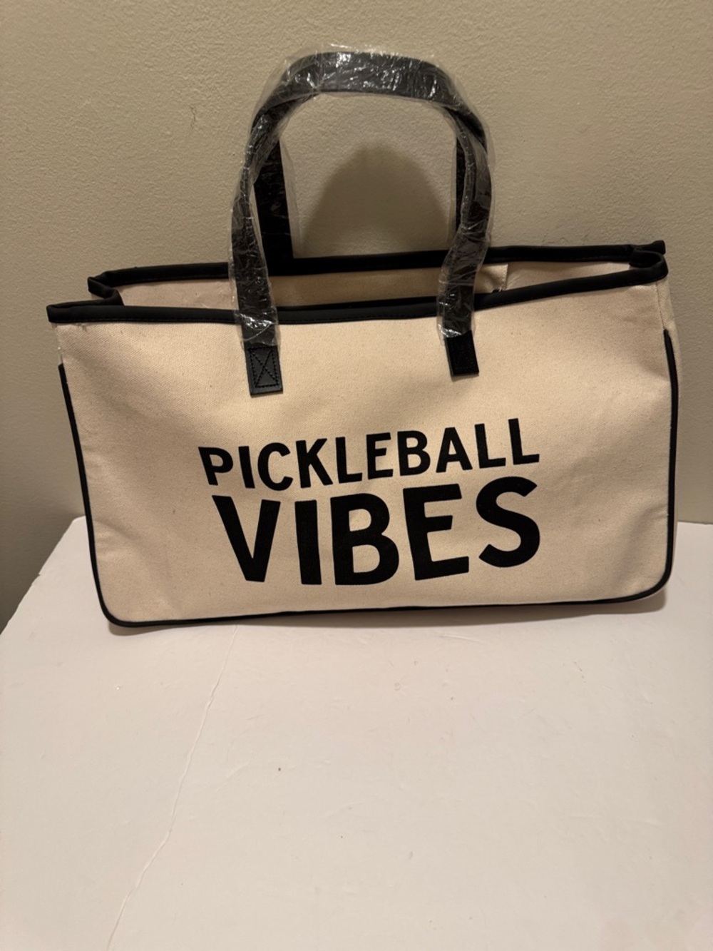 Santa Barbara Design Studio Pickleball Vibes Canvas Tote - Natural & Black